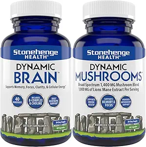 Stonehenge Health Dynamic Brain, Δυναμικά Μανιτάρια: Nootropics for Memory, Focus, Clarity Support