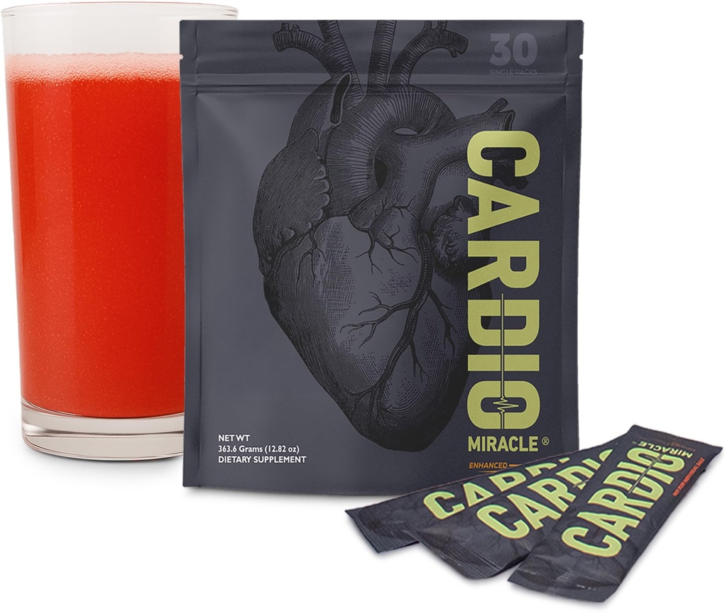 Cardio Miracle Nitric Oxide Supplement 30-Pack Stick - Beet Root Powder with L-Arginine to Support Circulation, Blood Flow, Energy, Endurance, Stamina & Heart Health for Men and Women