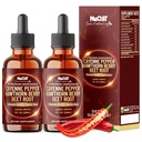 11in1 Cayenne Pepper Liquid Drops with Hawthorn Berry, Beet Root, Turmeric, Ginger and More - Nutrient Absorption - 2 Pack (60ml Total) - 60Days