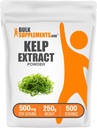 BulkSupplements.com Kelp Extract Powder - Kelp Supplement, Brown Seaweed Extract, Seaweed Powder - Χωρίς γλουτένη, 500mg ανά Σερβίρισμα, 250g (8.8 oz) (πακέτο του 1)