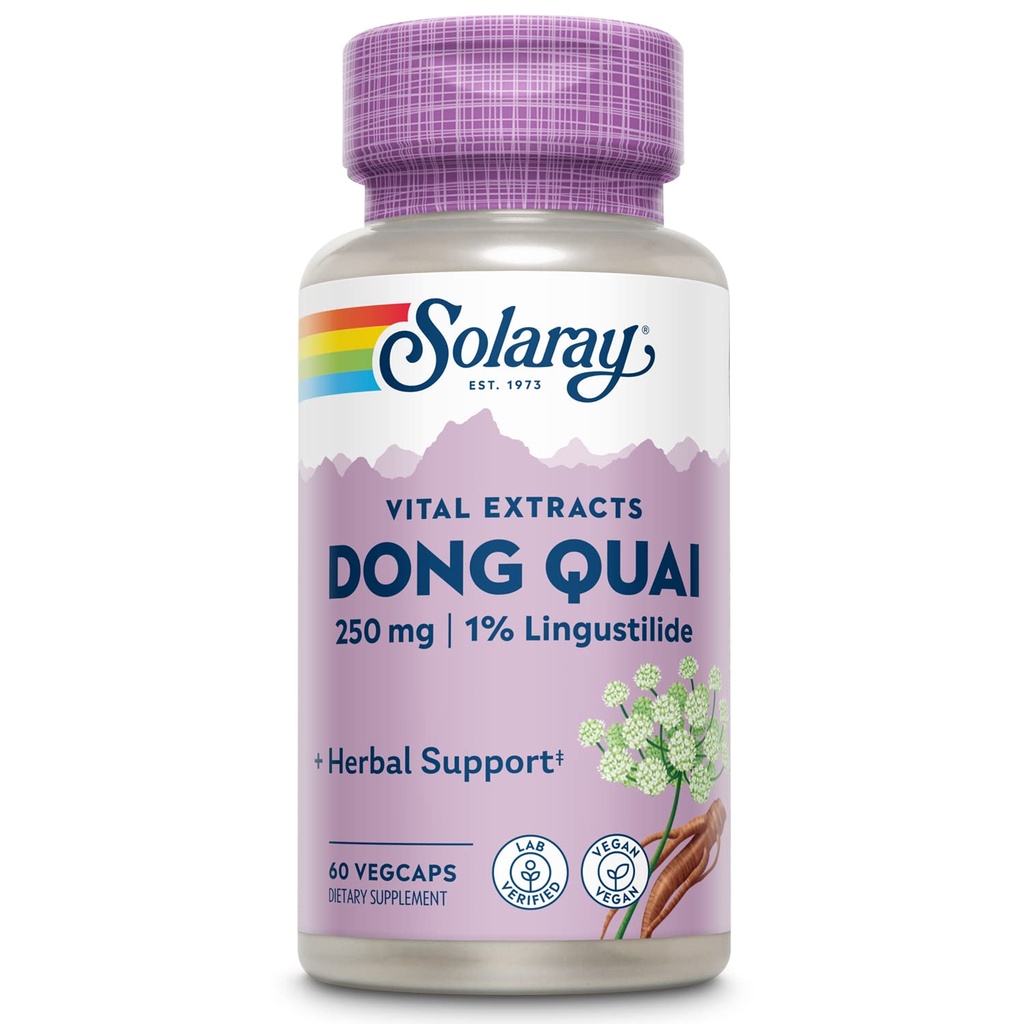 SOLARAY Guaranteed Potency Dong Quai Root Extract, Veg Cap (Btl-Plastic) | 60ct