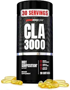 PROSUPPS CLA 3000 Lean Body Composition Support - Stim-Free Conjugated Linoleic Acid Workout Supplement for Weight Management & Appetite Support with Omega 6 Fatty Acid - Gym & Fitness - 90 Softgels