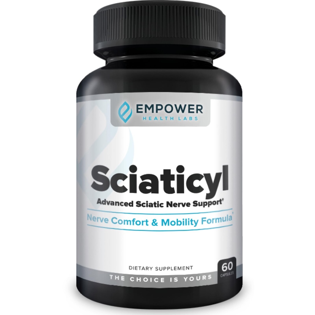 Sciaticyl – Nerve Support Supplement with B1, B6, B12, Magnesium, NAC, ALC & Alpha Lipoic Acid – Supports Nerve Function, Mobility, Comfort & Circulation – 60 Capsules