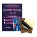 Sciatica Patches, 12 Pcs Gentle Ingredients Adhesive Comfort Patches for Men Women, Lower Back, Hip