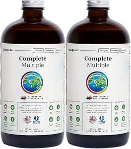 LIQUIDHEALTH Complete Multiple Adult Liquid Multivitamin - Ουσιώδεις Βιταμίνες, Ορυκτά & Θρεπτικά συστατικά, Ανοσολογική Υποστήριξη, Υγεία των Ούλων, Ενέργεια, Detox - Made in USA, Vegan, Non-GMO, Sugar-Free (2 Pack)