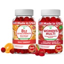 Lunakai Βιταμίνη B12 και Πολυβιταμίνη Gummies Γυναικών Bundle - 3000mcg Μεθυλοκοβαλαμίνη Υψηλή Απορρόφηση Ενέργεια Gummy - 100% Καθημερινή Αξία των 16 Ουσιαστικών Βιταμινών και Ορυκτών Συμπλήρωμα - 30 Ημέρες Προσφορά