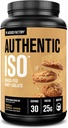 Jacked Factory Authentic ISO Grass Fed Whey Protein Isolate Powder - Χαμηλός υδατάνθρακες, μη ΓΤΟ πρωτεΐνη οικοδόμησης μυών w/No Fillers, Post Processout Recovery, Vanilla Oatmeal Cookie