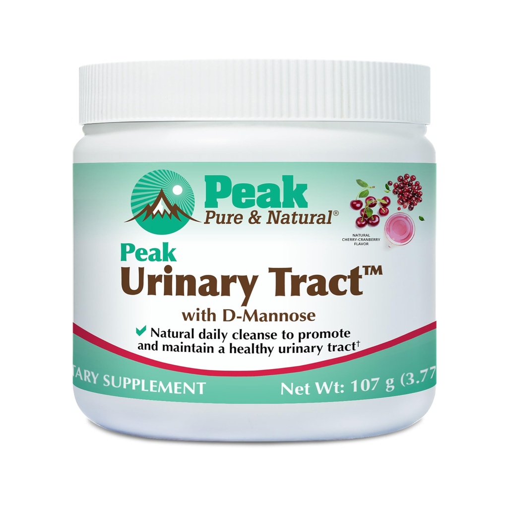 Peak Urinary Tract Supplement Powder - Cranberry and D-Mannose Powder with Juniper Berries and Probiotics for Urinary Tract Health, Ph Balance, UTI Defense - Vegan, Gluten Free (30 Day Supply)