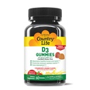 Country Life Βιταμίνη D3 Gummies – 1,000 IU Χοληκαλσιφερόλη, 60 Count – Υποστηρίζει την υγεία των οστών και του ανοσοποιητικού – χορτοφάγοι, χωρίς γλουτένη, φράουλα και γεύση πορτοκαλιού – Pectin-based, χωρίς τεχνητά γλυκαντικά