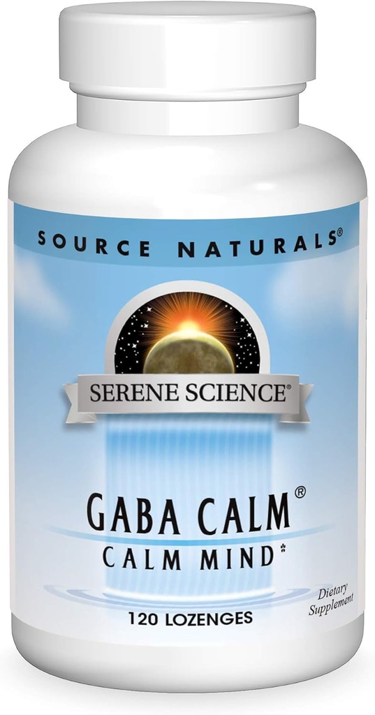 Source Naturals Serene Science, GABA Calm Γρήγορη διάλυση γεύση μέντας - 120 Lozenges