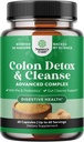 Herbal Colon Cleanse for Women & Men - 15 Day Gut Cleanse Detox for Women & Men with Senna Leaf Cascara Sagrada & Psyllium Husk for Fasting Acting Relief - 3ο Party Tested Made in USA - 60 Count