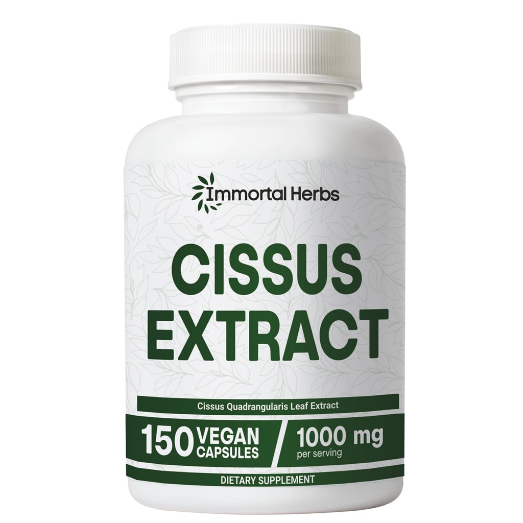 Cissus Quadrangularis Supplement 1000mg, 150 Pills, Pure Extract Powder with 40% Ketosterones, Non-GMO and Gluten-Free Cissus Extract Capsules for Men and Women