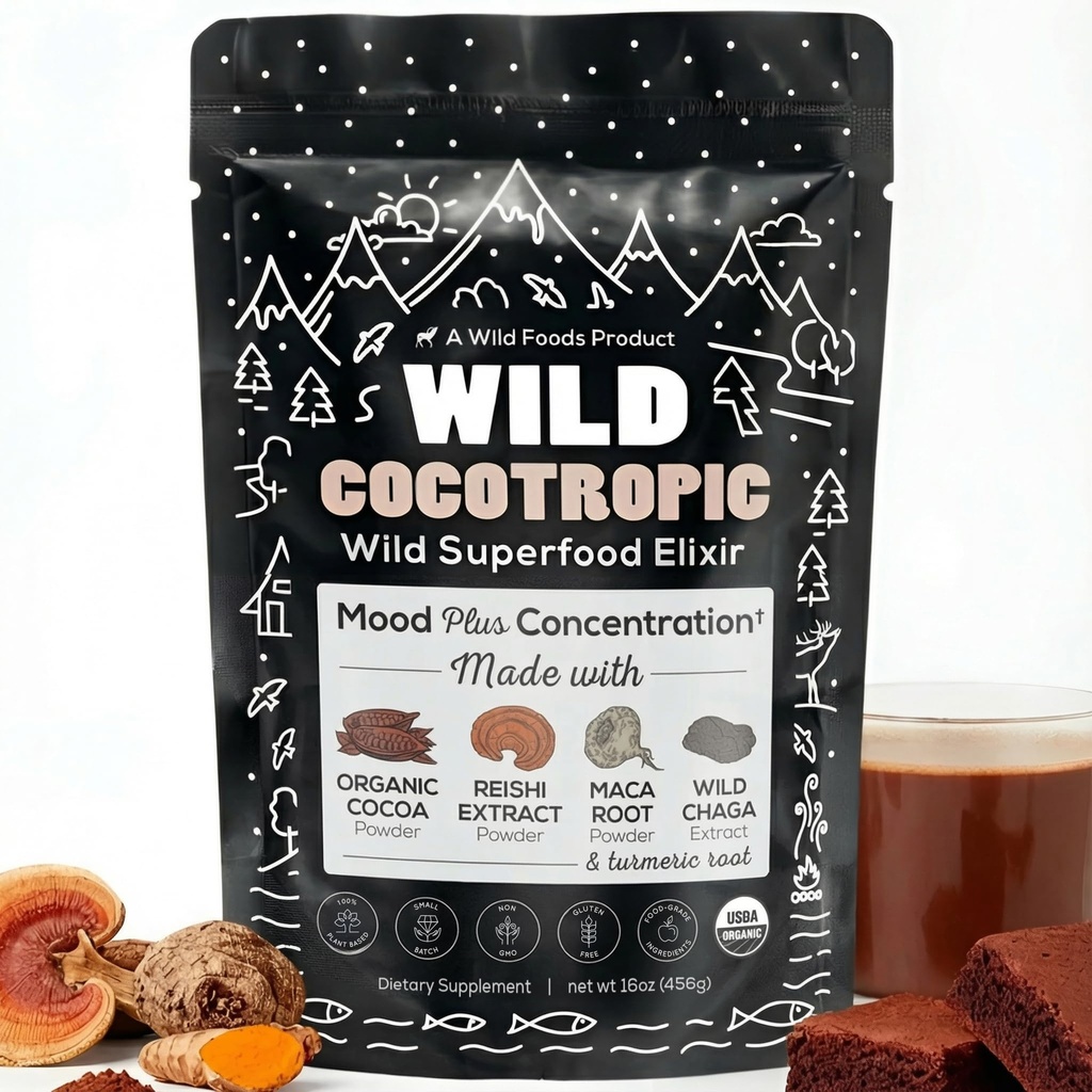 Organic Cocotropic Mushroom Hot Cocoa - Mushroom Coffee Alternative 