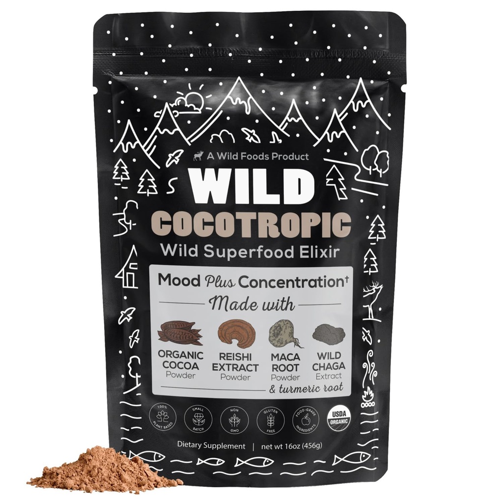 Organic Cocotropic Mushroom Hot Cocoa - Mushroom Coffee Alternative 