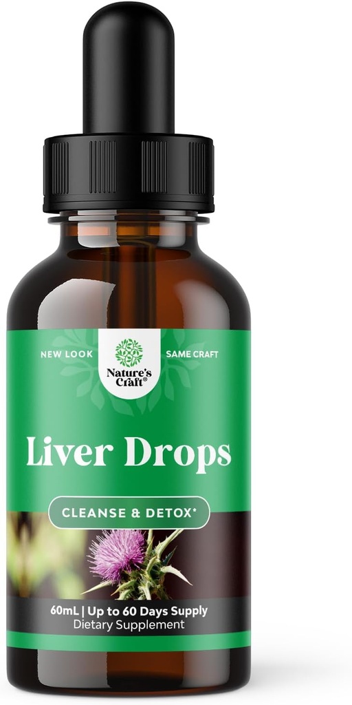 Liquid Herbal Supplement with Astragalus Root for Liver Detox Cleanse and Repair - Liver Cleanse Detox Detox Drops with Shiitake Maitake and Cordyceps