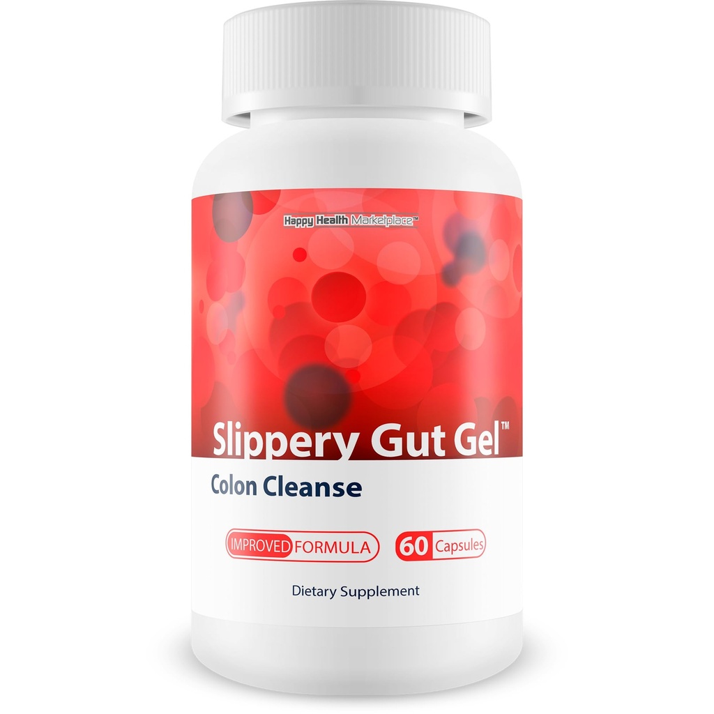 Slippery Gut Gel Colon Cleanse - Our Best Colon Cleanse Detox Intestinal Flush Constipation Support - Probiotic Gut Cleanse - Gut Health Supplement - Leaky Gut Support - Constipation Relief Supplement