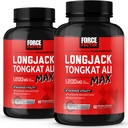 Force Factor Longjack Tongkat Ali Max, Tongkat Ali για τους άνδρες, αρσενικό Stamina και συμπλήρωμα ζωτικότητας Φτιαγμένο με βασικά φυσικά συστατικά για την ανώτερη απορρόφηση, 1200mg, 120 κάψουλες, 2-πακέτο