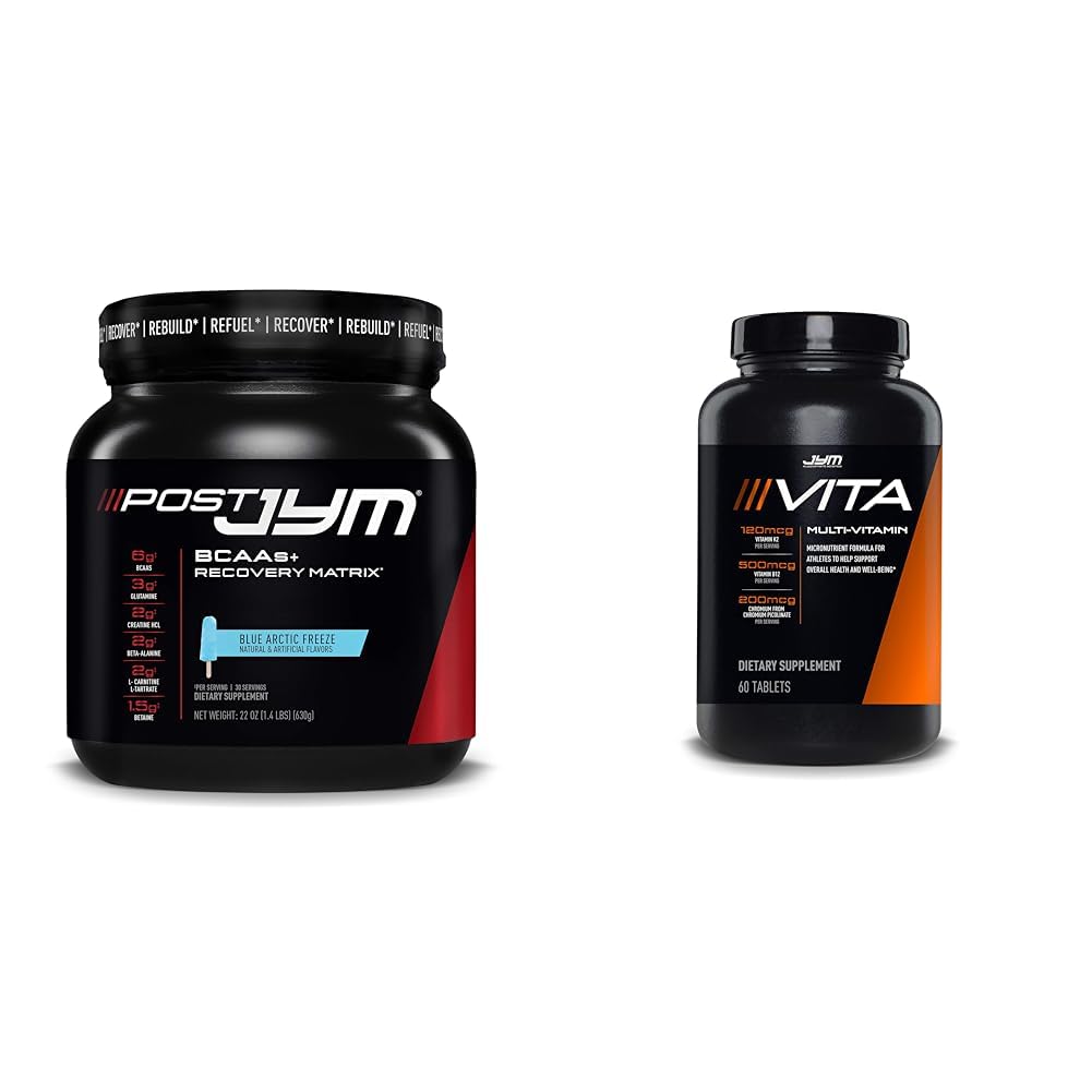 JYM Supplement Science Post JYM Active Matrix Post-Workout, Vita JYM Sports Multivitamin, 60 Tablets