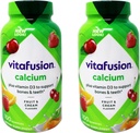 VitaFusion Calcium 500 mg Dietary Supplement Gummies Natural Fruit and Cream Flavors - 100 ct, Pack of 2