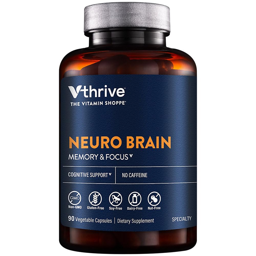 Neuro Brain Health to Support Memory, Focus, & Cognitive Support a" Caffeine-Free (90 Vegetable Capsules)