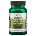Swanson Σπόροι σταφυλιού Πράσινο τσάι & Pine Bark Complex Υγεία Αντιοξειδωτική υποστήριξη Πολυφαινόλες OPCS Βότανο συμπλήρωμα 60 κάψουλες (Caps)