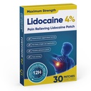 4% Lidocaine Pain Relief Patches – Maximum OTC Strength, Fast-Acting Targeted Relief, for Joint Discomfort & Muscle 0319-30 Count