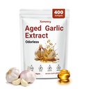 Aged Garlic Extract,400 Garlic Supplements,2-Year Matured for Heart & Immune Support,Non-GMO，Gluten-Free