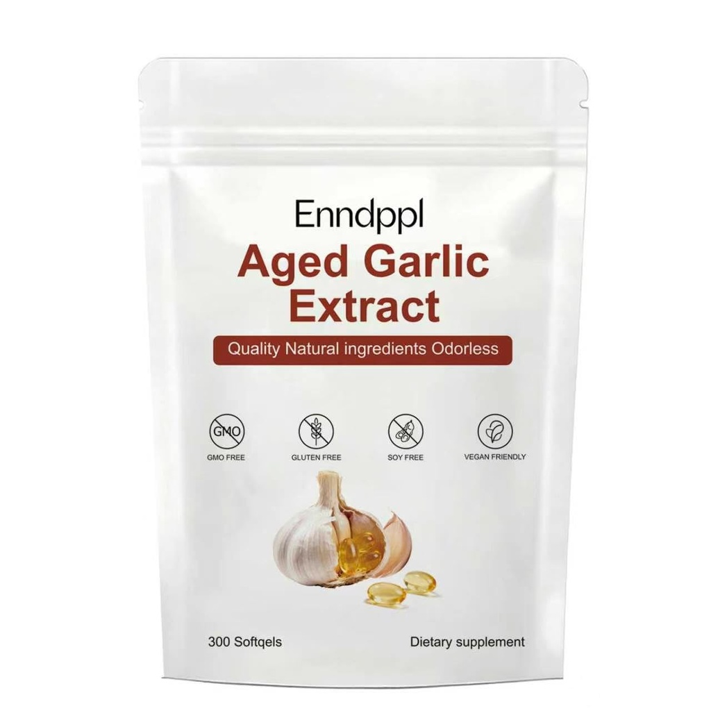 Aged Garlic Extract | Antioxidant Supplement for Immune & Heart Support | Non-GMO, Gluten-Free, Vegetarian