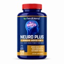 heelblend Neuro Plus Focus Booster - Advanced Brain Support Supplement with Vitamin B6, B12, Folate - Βελτιώνει τη μνήμη, τη συγκέντρωση, τη διανοητική σαφήνεια & τη γνωστική λειτουργία – 120 κάψουλες