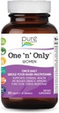 PURE ESSENCE LABS One N Multivitamin for Women, Natural One a Day φυτικό συμπλήρωμα με βιταμίνη D3, B12, και βιοτίνη με ολόκληρα τρόφιμα, 30 δισκία