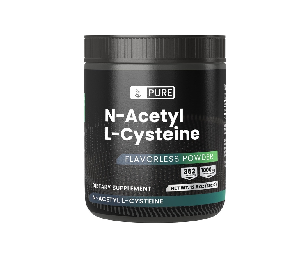 PURE αρχικά ΣΥΣΤΑΤΙΚΑ NAC σκόνη, 12.8 oz, N-Acetyl L-Cysteine, Amino Acid, πάντα καθαρό