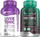 Liver Cleanse Detox & Repair Formula with Milk Thistle - Artichoke and Herbs Liver Health Support Supplement - Prostate Support Supplement for Men's Health | with Saw Palmetto & Less Urination