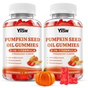 Pumpkin Seed Oil Gummies with Saw Palmetto, Organic Pumpkin Seed Oil Supplement for Hair Growth & Skin Health, Prostate Health, High Pure Extract for Women Men, Strawberry Flavor, 120 Count