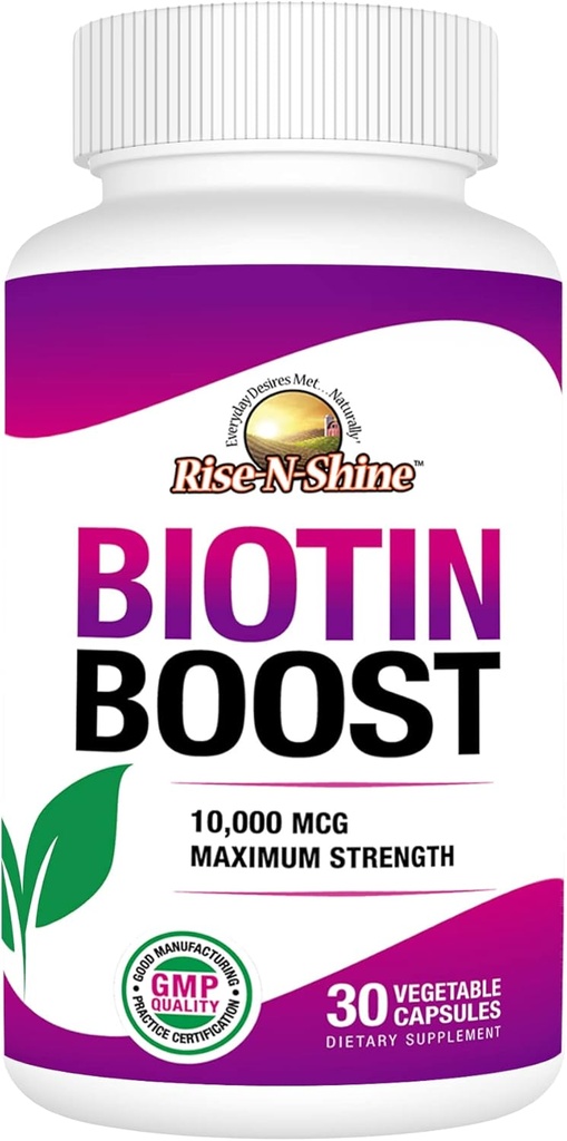 Αύξηση-N-Shine Biotin Boost 10.000 mcg Biotin 10000 mcg για την υποστήριξη των μαλλιών, του δέρματος, των νυχιών και των βλεφαριών 30 κόμης