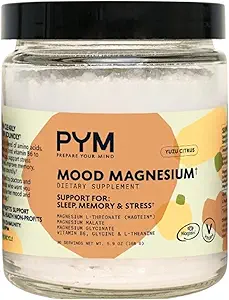 Σκόνη μαγνησίου PYM Mood (30-servings) Γλυκινικό μαγνήσιο, L-Θρεονικό & Μηλεϊνική σκόνη 