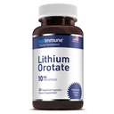 Lithium Orotate 10mg per Capsule - 60 Vegetarian Capsules. Memory and Emotional Wellness Support - Magnesium Stearate Free - 2 Months Supply of Lithium Supplement.