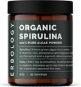 Erbology Organic Spirulina Powder 3.2 oz - 45 Servings - Βιώσιμα πηγάζει στην Πορτογαλία - Ενέργεια και Ανοσία Υποστήριξη - Πλούσια σε Χλωροφύλλη, Β Βιταμίνες, Σιδήρου και Φωσφόρου - Vegan - GMO-Free