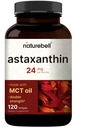 NatureBell Astaxanthin 24 mg, 120 Softgels – Microalgae Source – Astaxanthin Supplements Made with MCT Oil – Non-GMO, Gluten Free, No Soy