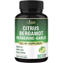 Cadane Citrus Bergamot Supplement with Berberine, Garlic, Green Tea, Grape Seed & Black Pepper | Wellness & Vitality Support | Vegan, Non-GMO – 90 Capsules – 45-Day Supply