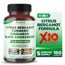 Citrus Bergamot Cinnamon Black Chokeberry Turmeric - Overall Wellness Support