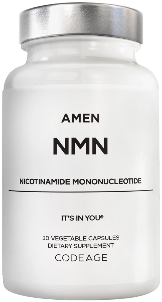 Amen NMN Supplement - NMN 500 Mg Nicotinamide Mononucleotide Capsules, NAD+ Precursor - Non-GMO - 30 Capsules
