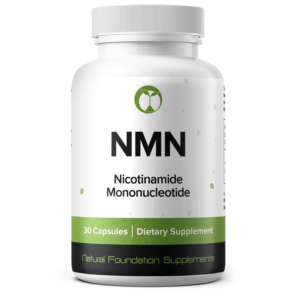 NMN 500mg Capsules 99.3% Purity | Nicotinamide Mononucleotide 30 Servings | Supports DNA Repair & Cognitive Function | Vegetarian Friendly Gluten Free Non-GMO 3rd Party Tested (30 Capsules, NMN)