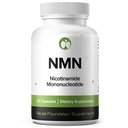 NMN 500mg Capsules 99.3% Purity | Nicotinamide Mononucleotide 30 Servings | Supports DNA Repair & Cognitive Function | Vegetarian Friendly Gluten Free Non-GMO 3rd Party Tested (30 Capsules, NMN)