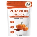 Pumpkin Seed Oil Capsules, 2 in 1 Pumpkin Seed Oil with Saw Palmetto for Hair Growth, 3000mg Per Serving, Cold Pressed, Supports Hair, Heart, Skin Supplement | Non-GMO | 150 Softgels | Only 1 Bag