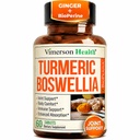 Boswellia Serrata Turmeric Curcumin Supplement: Organic Tumeric, Boswellia Extract, Ginger & BioPerine for Max Absorption – Inflammation & Joint Supplements for Men & Women – Non-GMO – 60 Tablets