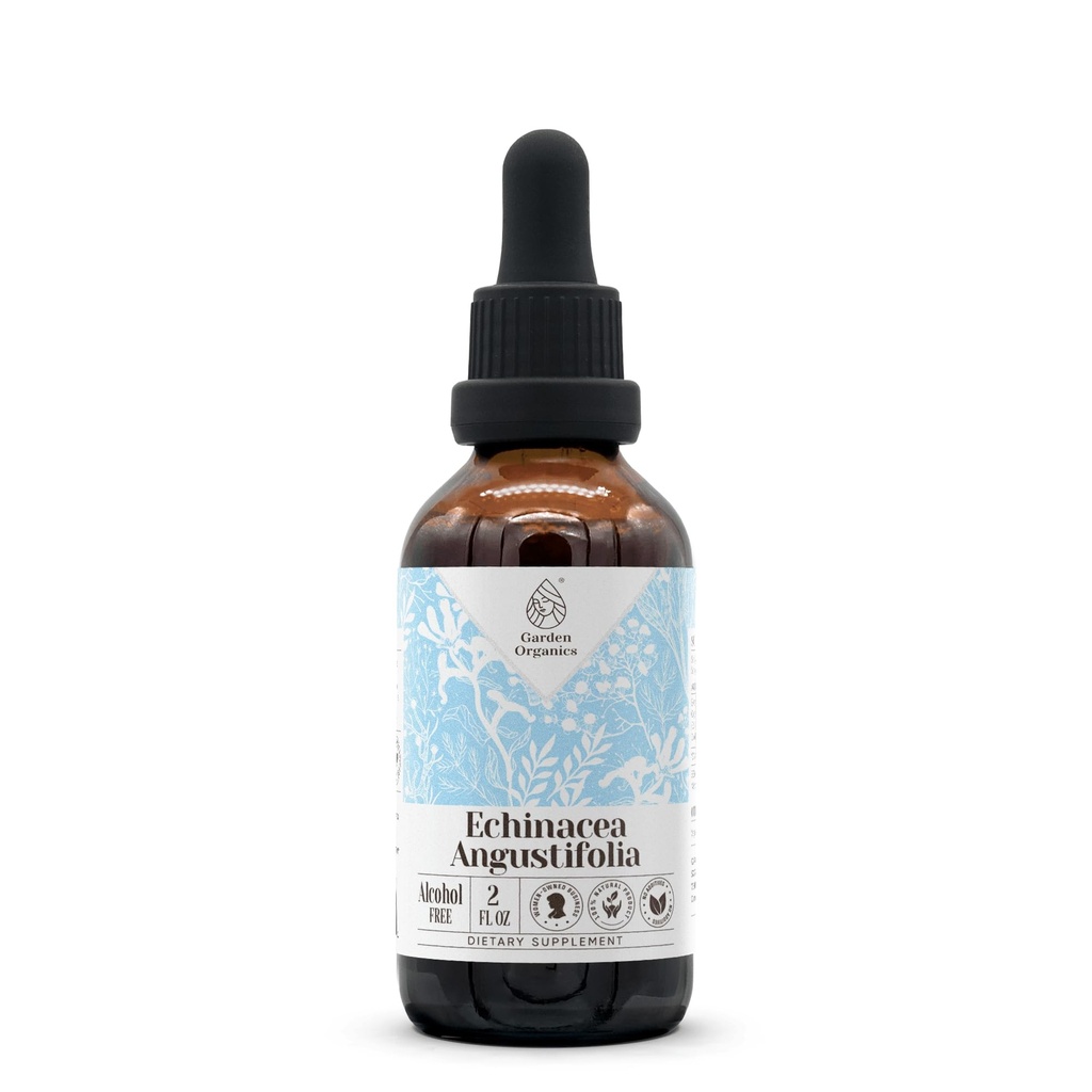 Echinacea Angustifolia Alcohol-Free Natural Tincture Extract, Immune System Booster, Liquid Drops Made from 100% Echinacea (angustifolia) Dried Root (2 fl oz)