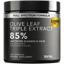 Toniiq Olive Leaf Extract Complex – with 85% Oleanolic Acid, 50% Oleuropein & 20% Hydroxytyrosol - 50:1 Extract Ratio – Third-Party Tested – 120 Capsules