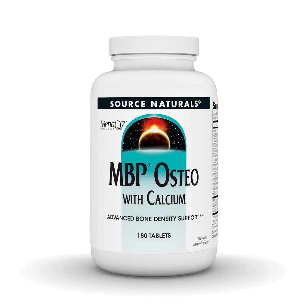 Source Naturals MBP Osteo με ασβέστιο, Προηγμένη υποστήριξη πυκνότητας οστών*, 180 δισκία