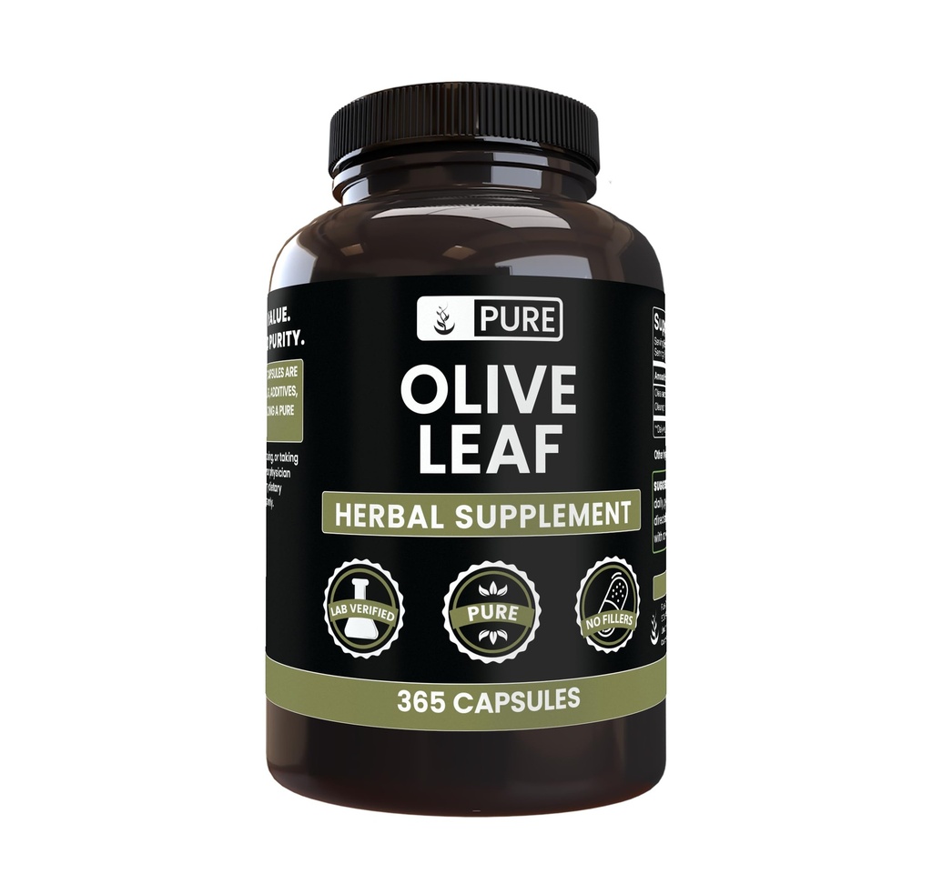 Pure Original Ingredients Olive Leaf (365 Capsules) No Magnesium Or Rice Fillers, Always Pure, Lab Verified