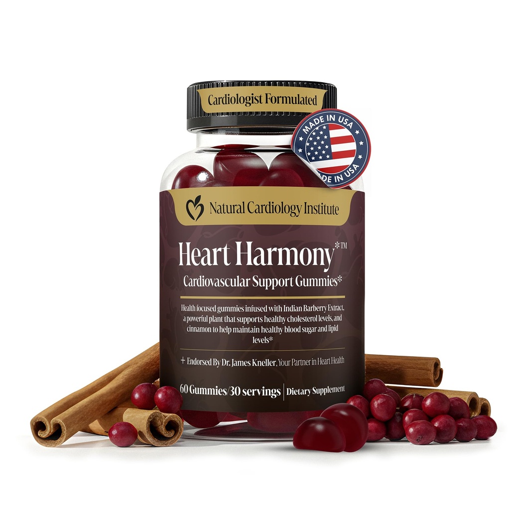 Heart Harmony™ Berberine Supplement Gummies with Ceylon Cinnamon – High Potency berberine with Ceylon cinnamon for Metabolism Blood Sugar Support Healthy Lipid Balance Circulatory Wellness